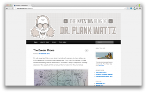 Screenshot of blog for Dr. Wattz
